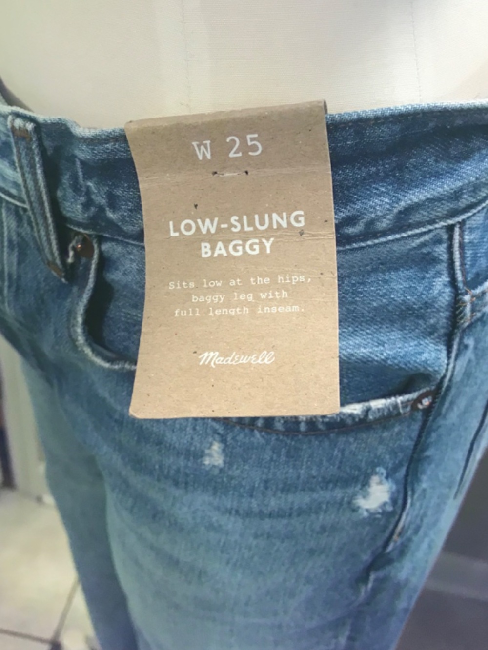 NWT Madewell low slung baggy full length inseam jeans - Picture 8 of 16